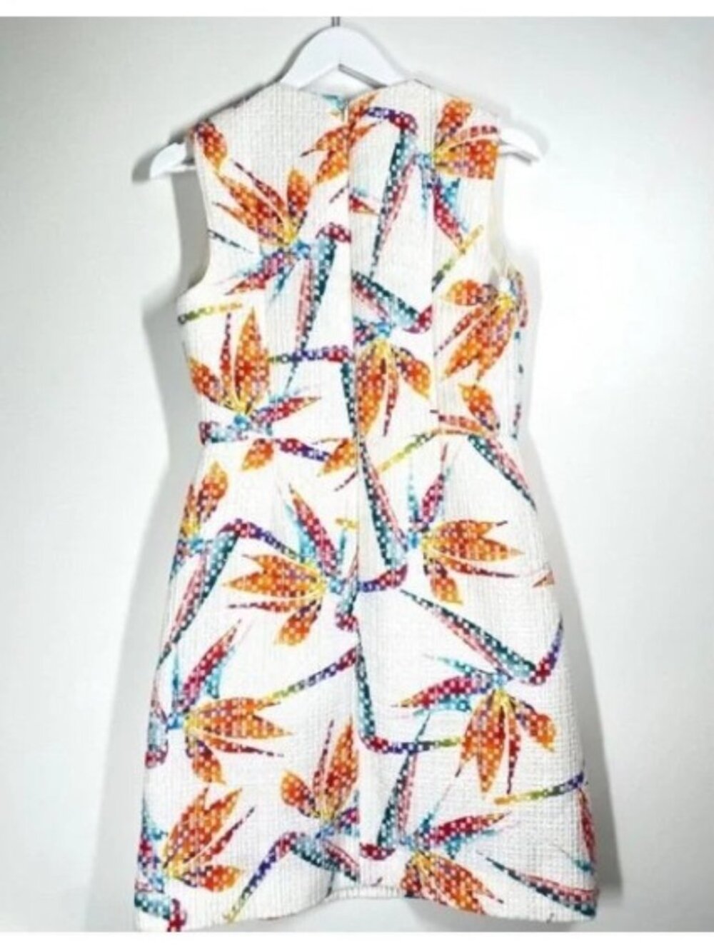 Fendi Bird Print Shift Dress IT36 XS Silk Lined Sleeveless Italy Resort Rare - Picture 5 of 9